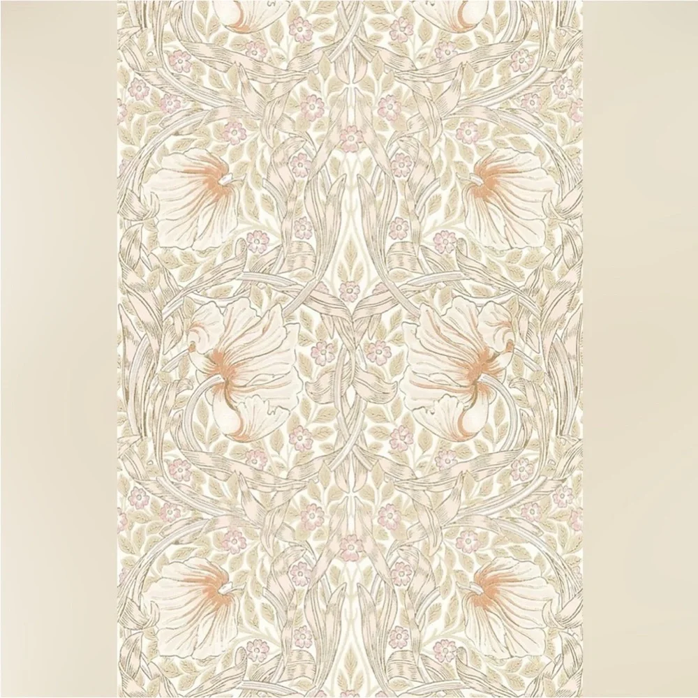 Anthropologie x Morris & Co. Pimpernel Floral Wallpaper Wall Art Mural in Sand